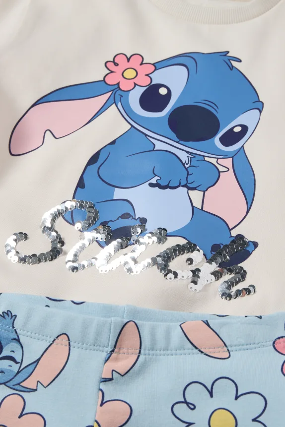 Lilo & Stitch - set - sweatshirt and flared leggings cremewhite
