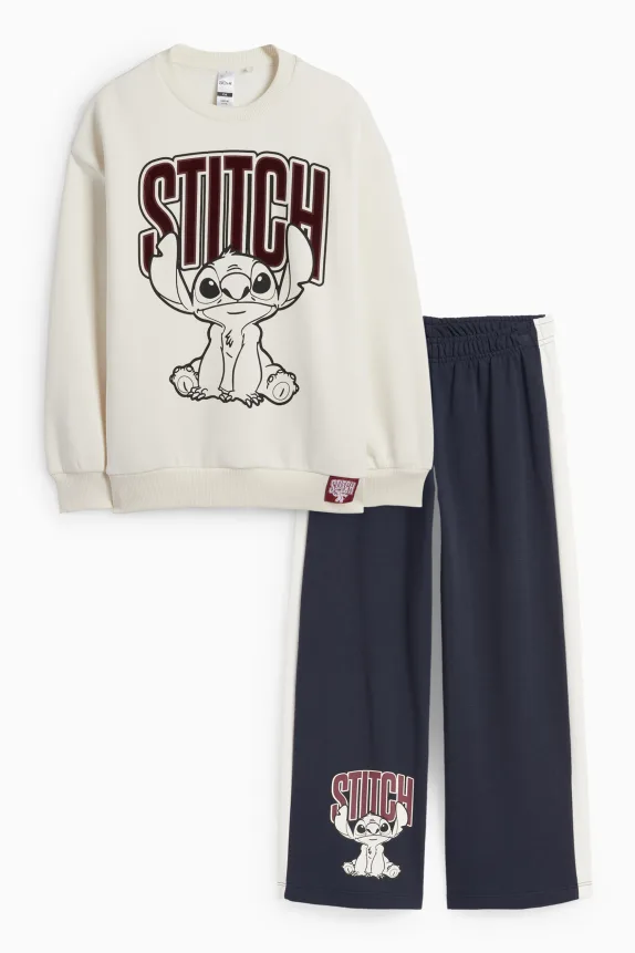 Lilo & Stitch - set - sweatshirt and joggers - 2 piece white