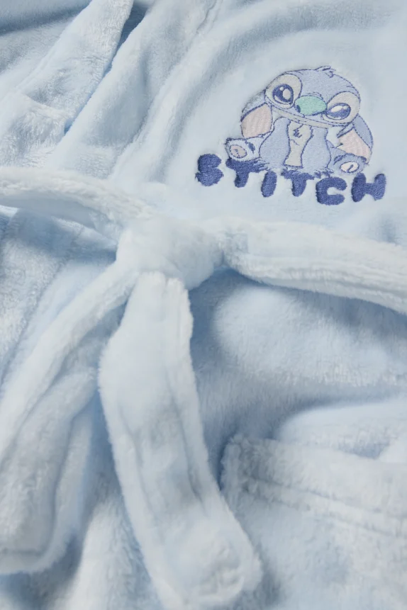 Lilo & Stitch - bathrobe with hood light blue