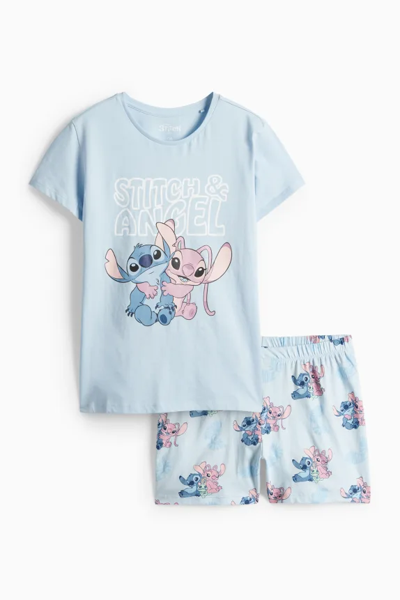 Lilo & Stitch - shorty pyjamas - 2 piece rose / light blue