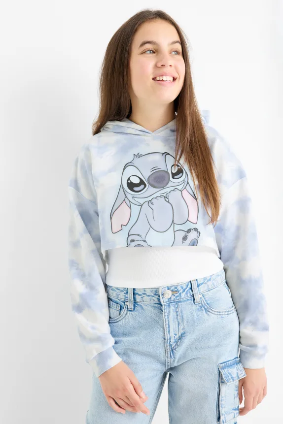 Lilo & Stitch - set - hoodie and top - 2 piece white / light blue