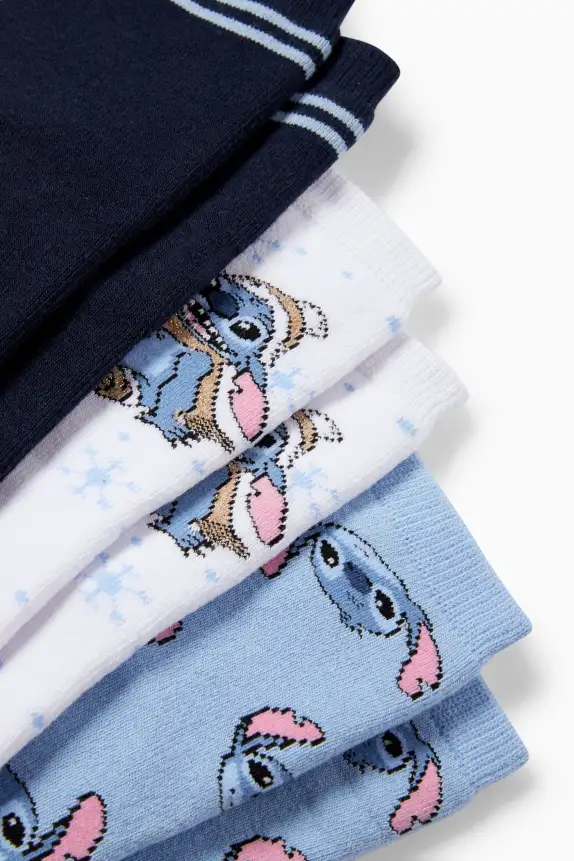 Multipack of 3 - Lilo & Stitch - warm socks with motif dark blue