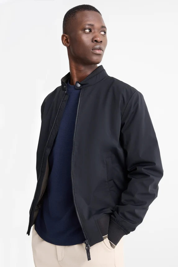 Bomber jacket - lined - water-repellent dark blue