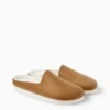 Slippers - faux suede light brown