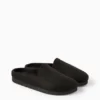 Slippers - faux suede black