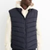Quilted gilet dark blue