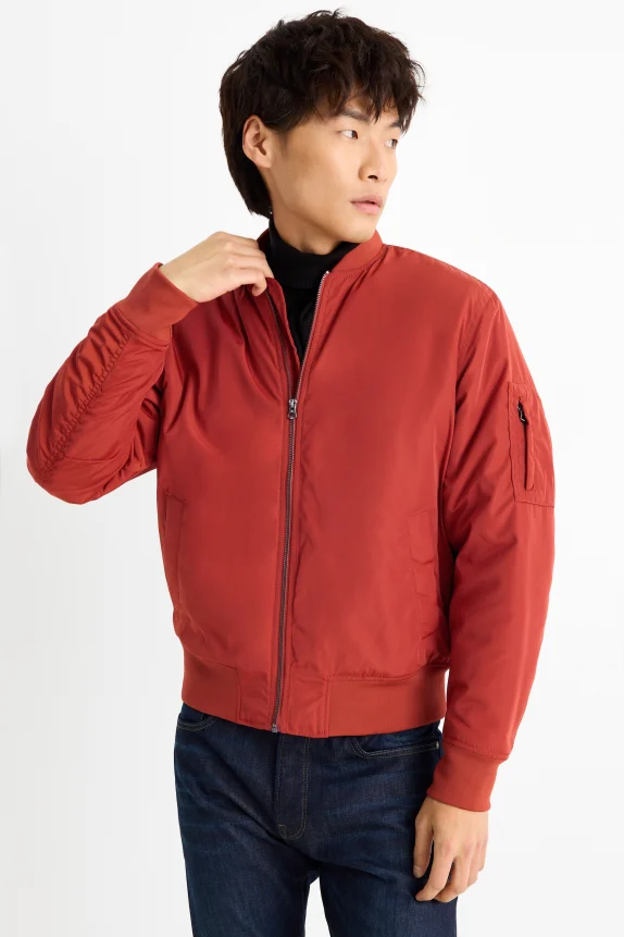 Bomber jacket - lined red