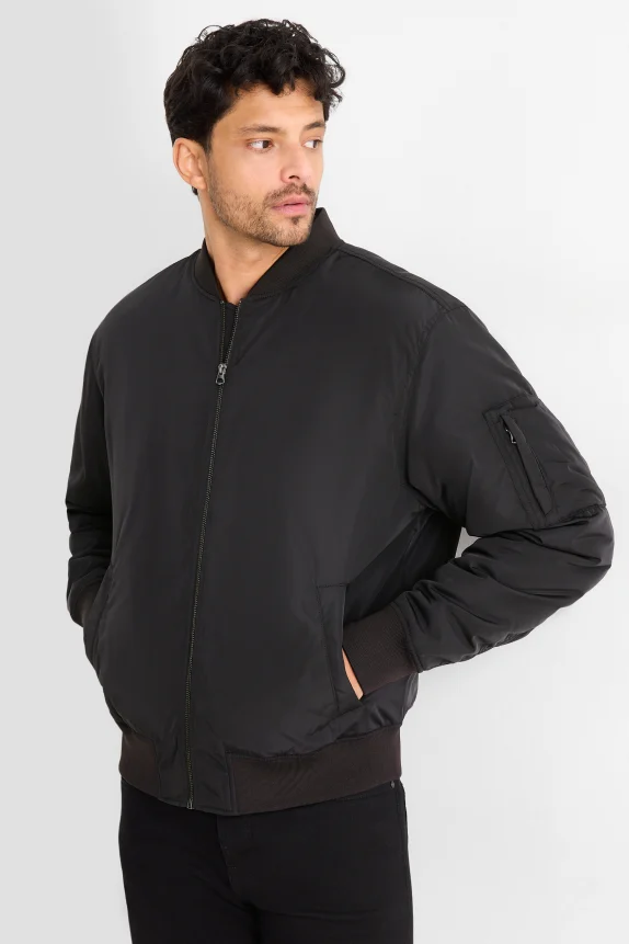 Bomber jacket - lined black