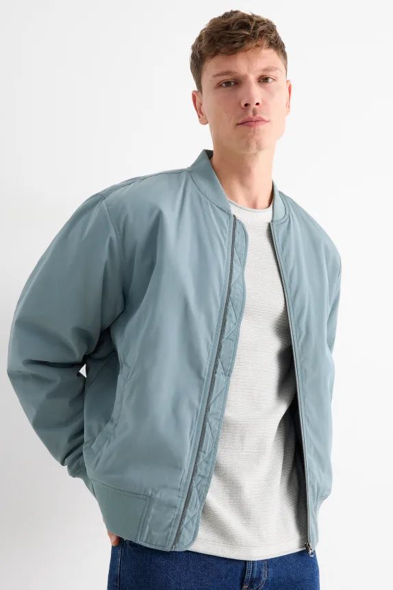 Bomber jacket - lined turquoise