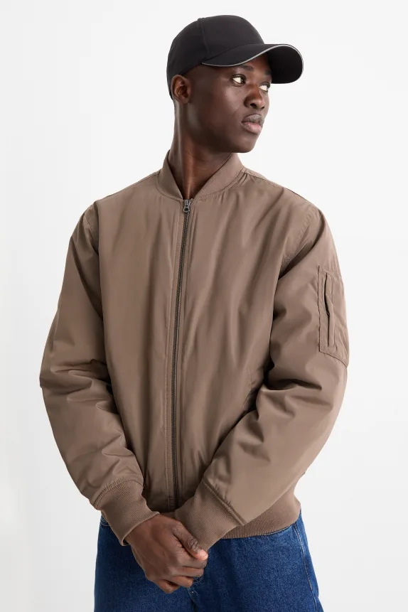 Bomber jacket - lined brown