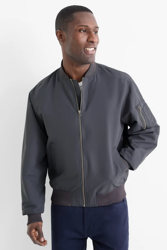 Bomber jacket dark gray