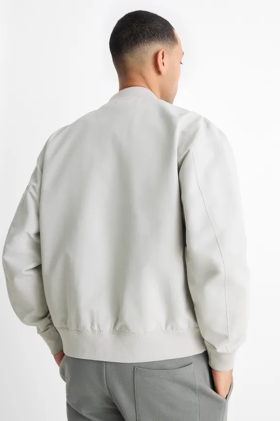 Bomber jacket light gray