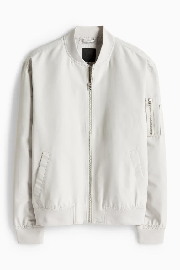 Bomber jacket light gray
