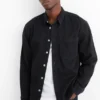 Denim shirt jacket - regular fit - kent collar denim-dark blue