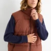 Quilted gilet brown