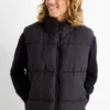 Quilted gilet black