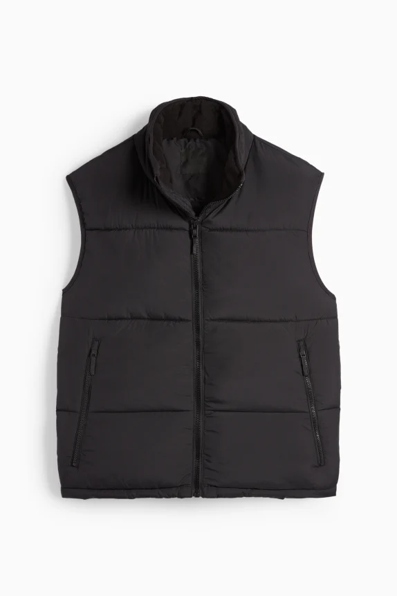 Quilted gilet black