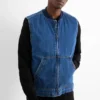 Denim waistcoat - lined blue denim