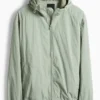 Jacket with hood - water-repellent dark green