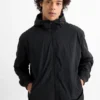 Jacket with hood - water-repellent black