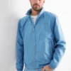 Bomber jacket with hood - water-repellent light blue