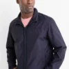Bomber jacket with hood - water-repellent dark blue