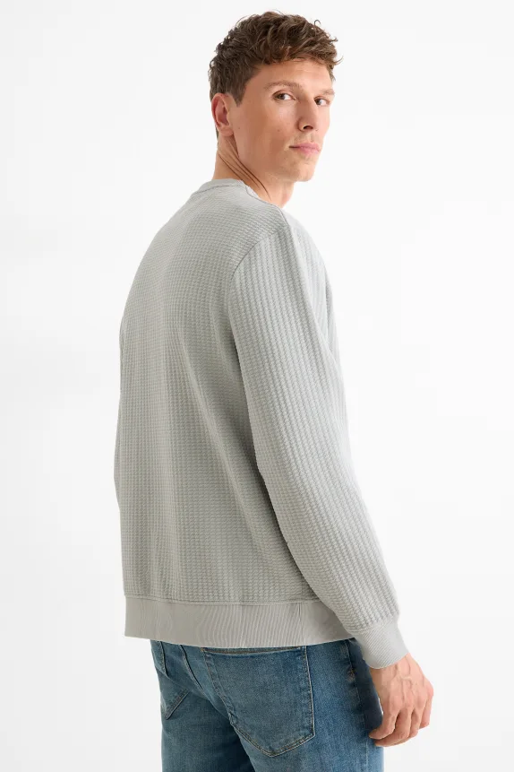 Sweatshirt - textured gray
