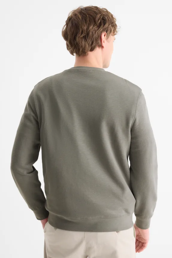 Sweatshirt - textured green