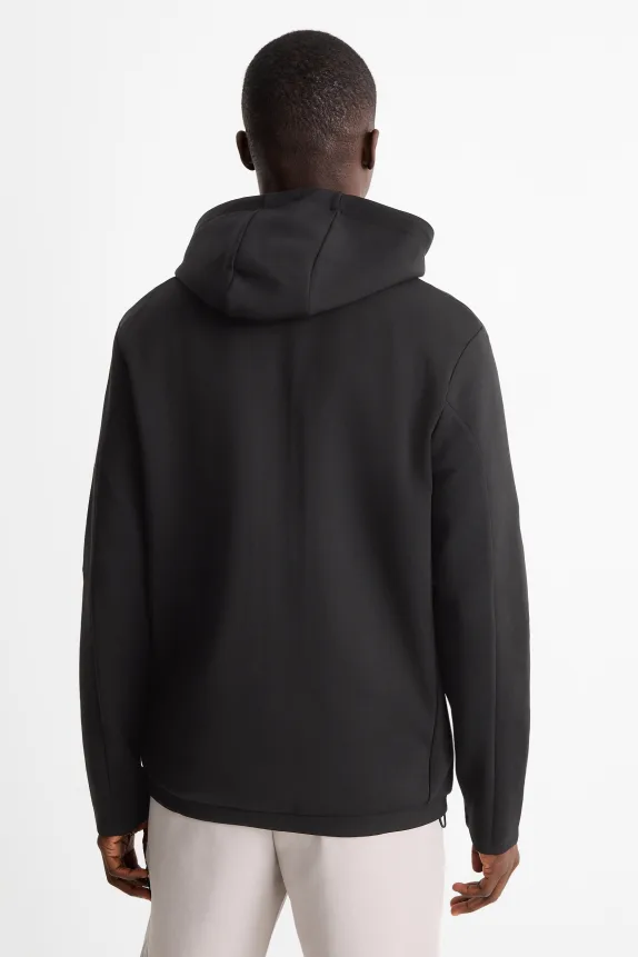 Zip-through hoodie black