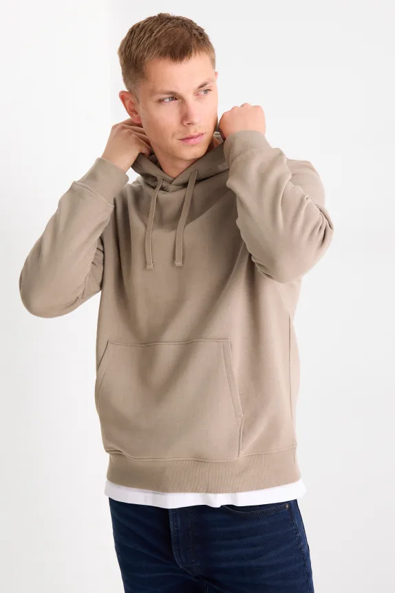 Hoodie taupe