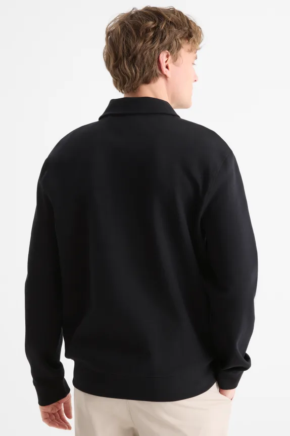 Zip-through sweatshirt black