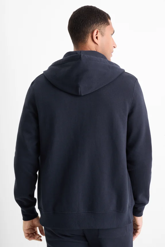 Zip-through hoodie dark blue