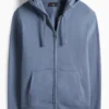 Zip-through hoodie blue