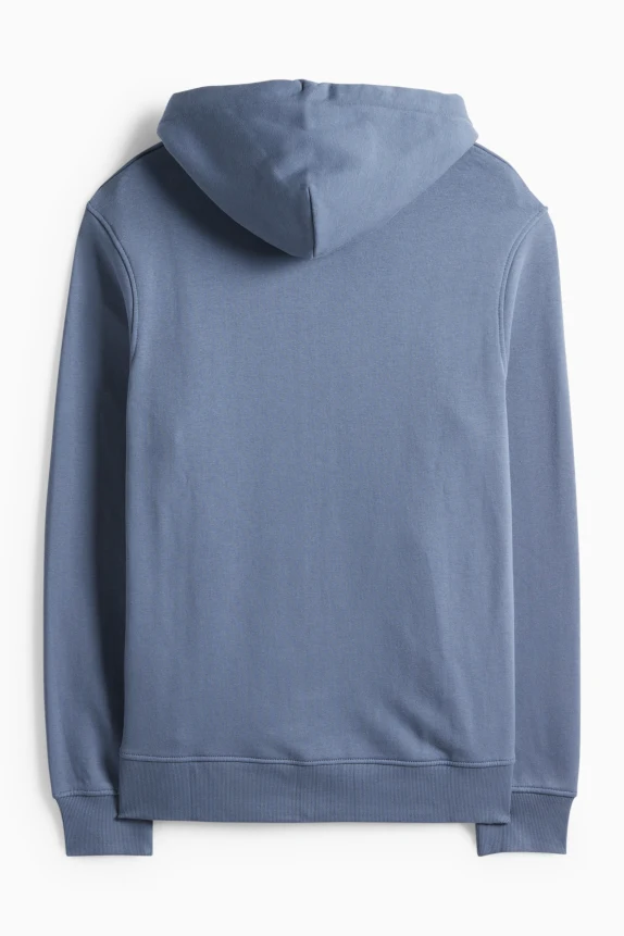 Zip-through hoodie blue