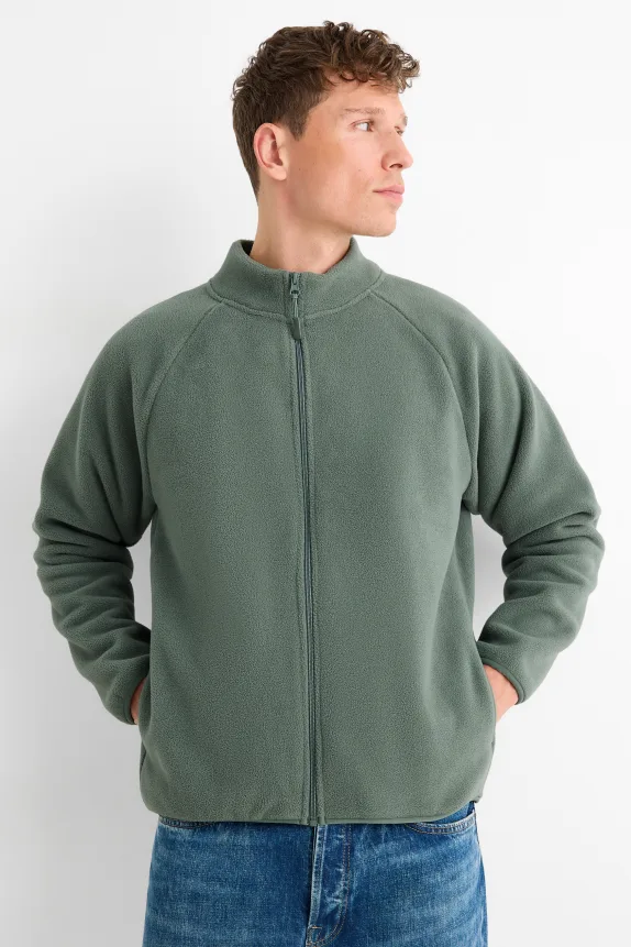 Fleece jacket dark green