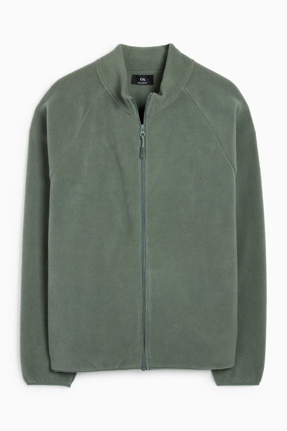 Fleece jacket dark green