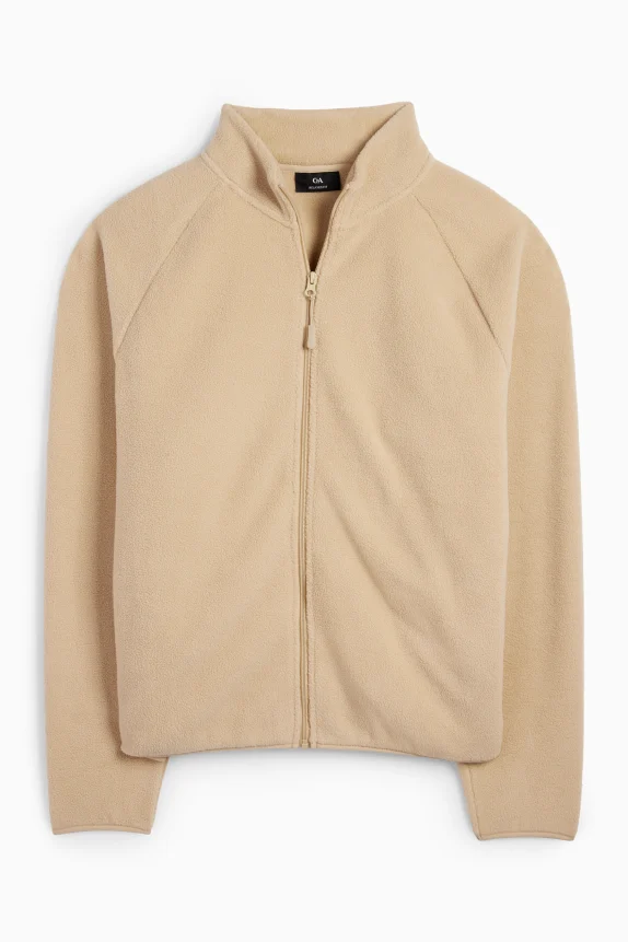 Fleece jacket beige