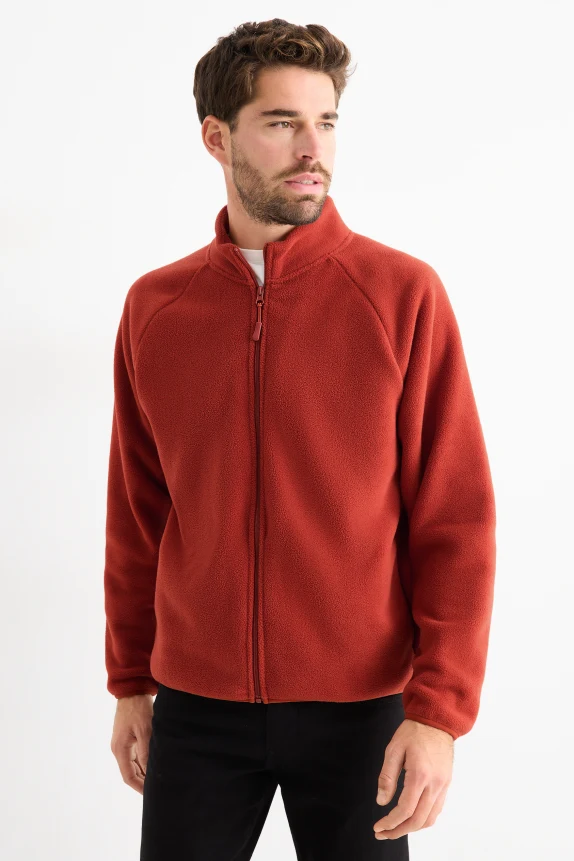 Fleece jacket dark orange