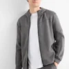 Zip-through hoodie dark gray