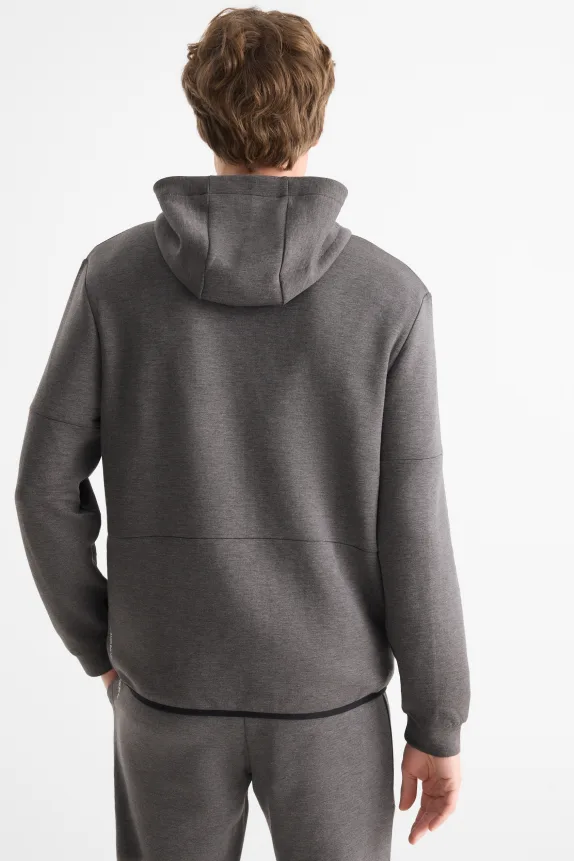 Zip-through hoodie dark gray