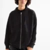 Zip-through hoodie black