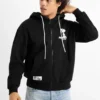 Oversized zip-through hoodie - Peanuts black