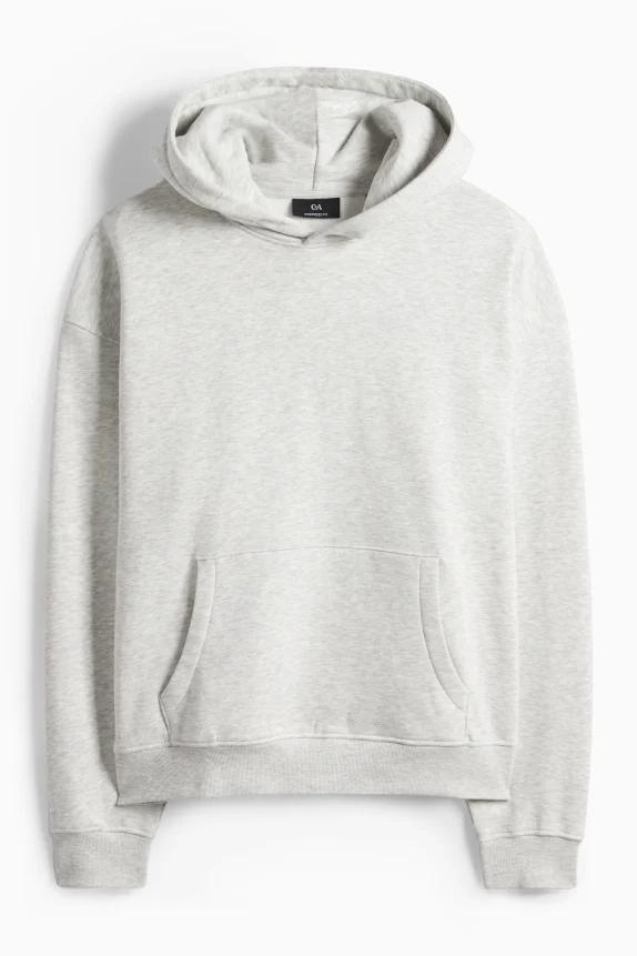 Oversized hoodie light gray-melange