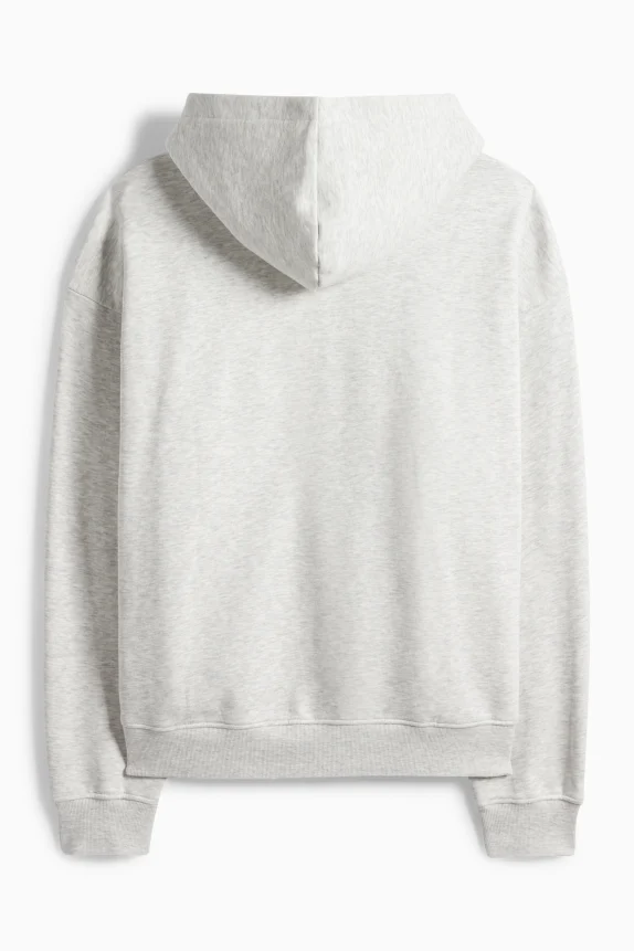 Oversized hoodie light gray-melange