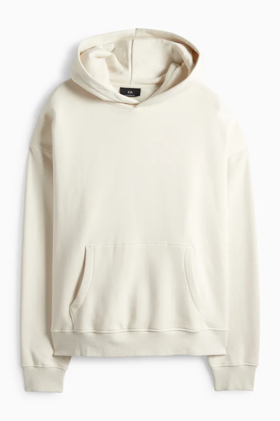 Oversized hoodie light beige