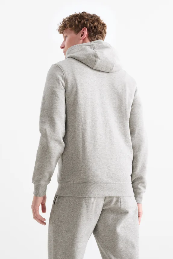 Hoodie light gray-melange