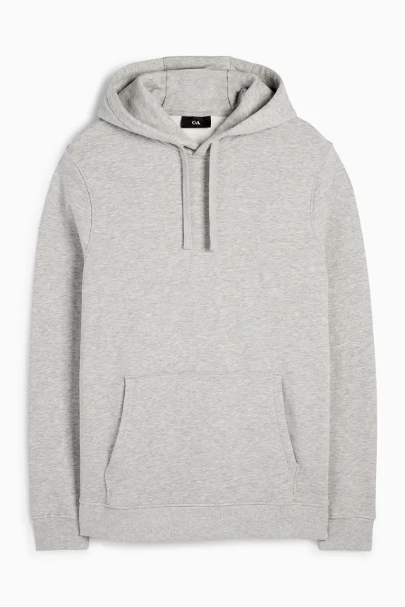 Hoodie light gray-melange