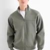Zip-through sweatshirt green