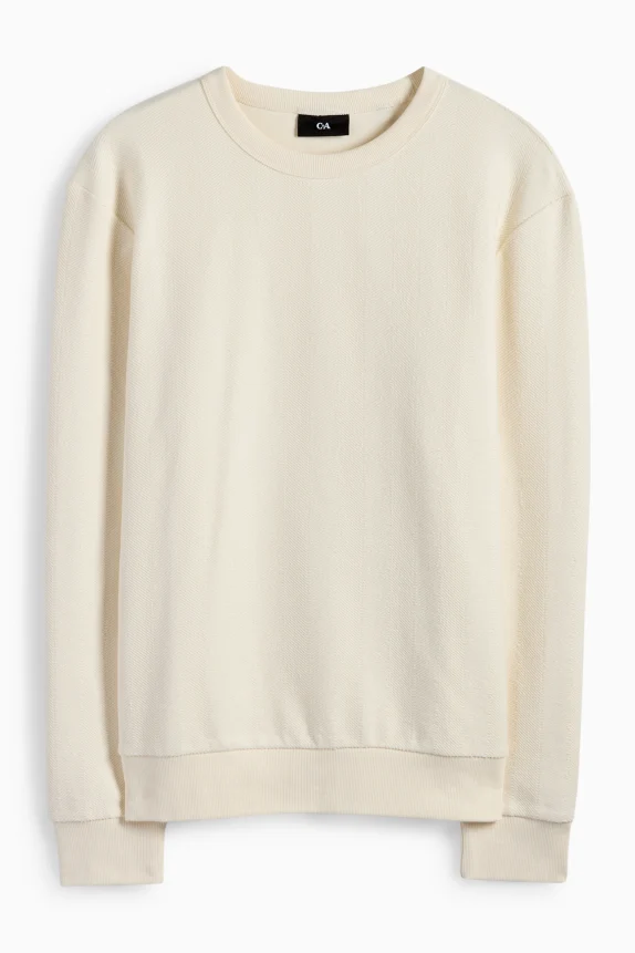 Sweatshirt - textured cremewhite