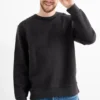 Sweatshirt - textured black